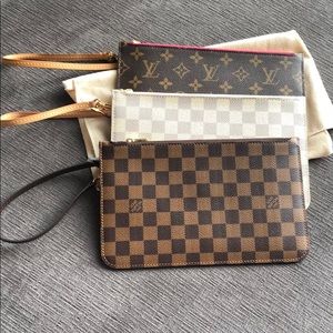Authentic Louis Vuitton Neverfull pouches NEW